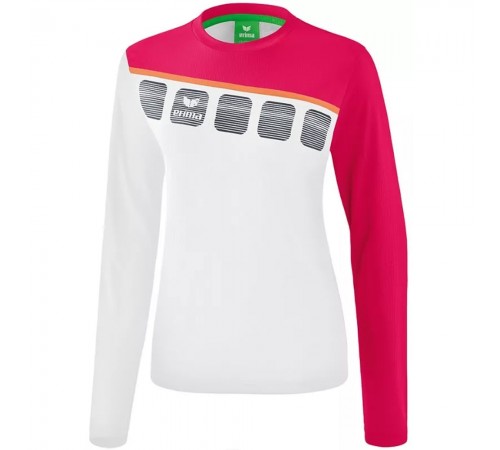 Футболка з довгим рукавом Erima 1331918 White/Pink Футболка з довгим рукавом Erima 1331918 White/Pink