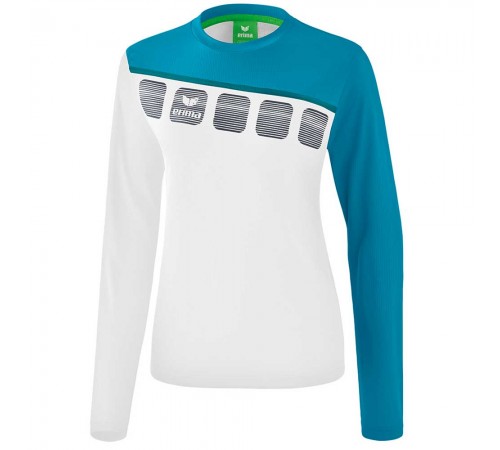 Футболка з довгим рукавом Erima 1331919 White/Blue Футболка з довгим рукавом Erima 1331919 White/Blue